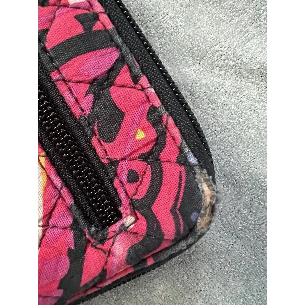 Vera Bradley Turn Lock Wallet Retired "Twilight Paisley” 2018 Blue Pink - Picture 6 of 12